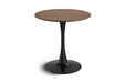 31.5 'round dining table for 2-4 people with walnut top, mid-century walnut tulip kitchen table, pedestal table for small home office living room Default -DTYStore