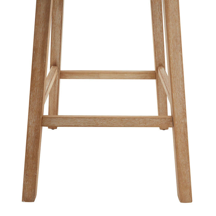 33.25' Swivel Counter Stools Set of 2, Upholstered Counter Height Bar Stools with Solid Rubber Wood Frame, Backrest, Footrest, Armless Barstools for Home Bar, Kitchen Counter, Natural + Beige Default -DTYStore