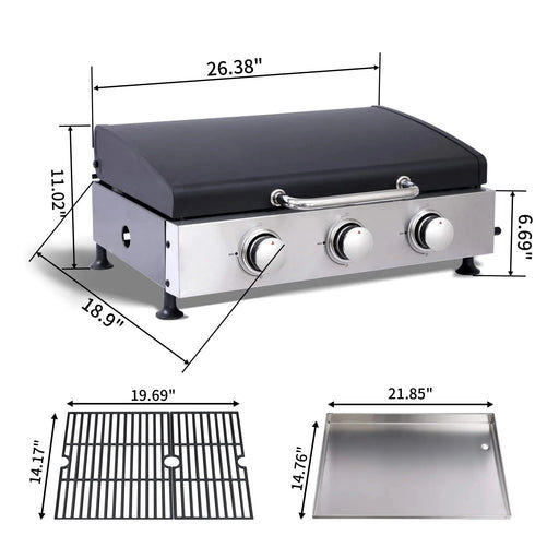 3 BURNER GAS GRILL Default -DTYStore