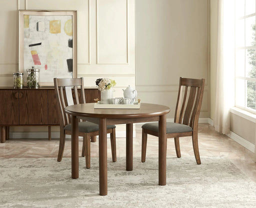 42' Round Dining Table for 4 Person, Retro Kitchen Table, Wooden Dinner Room Table with Solid Wood Legs for Home Kitchen Restaurant Living Room, Ultra Easy to Assemble Default -DTYStore