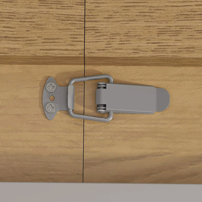 47.25 '-63' Dining Table, Original Wood Color, Seating 4-6 People, Retractable Table, Cross Metal Base and Stainless Steel Tubing(Natural) Default -DTYStore