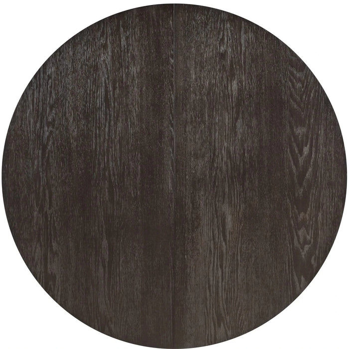 5-Piece Retro Functional Dining Table Set Extendable Round Table and 4 Upholstered Chairs for Dining Room and Living Room (Espresso) Default -DTYStore