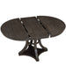 5-Piece Retro Functional Dining Table Set Extendable Round Table and 4 Upholstered Chairs for Dining Room and Living Room (Espresso) Default -DTYStore