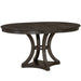 5-Piece Retro Functional Dining Table Set Extendable Round Table and 4 Upholstered Chairs for Dining Room and Living Room (Espresso) Default -DTYStore