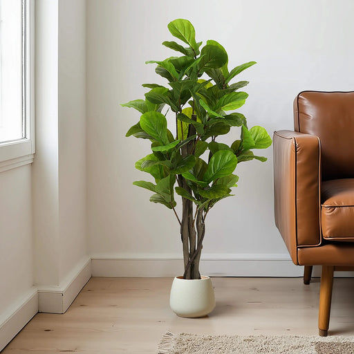 51' Artificial Fiddle Leaf Fig Tree With Pot Default -DTYStore