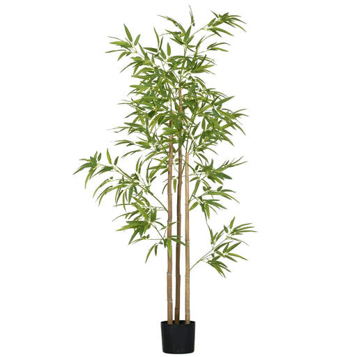 6FT Artificial Bamboo Tree, Faux Decorative Plant in Nursery Pot for Indoor Décor Default -DTYStore