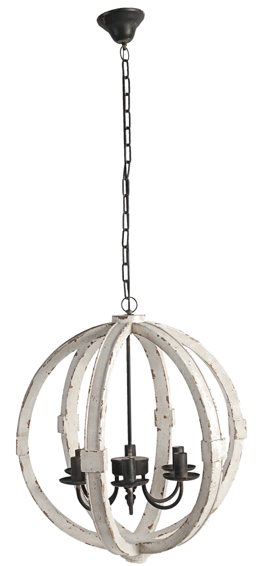 6 - Light Wood Chandelier, Hanging Light Fixture with Adjustable Chain for Kitchen Dining Room Foyer Entryway, Bulb Not Included Default -DTYStore