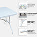6ft Folding Table, Portable Plastic Table for Camping, Picnics, Parties, High Load Bearing Foldable Table White Default -DTYStore
