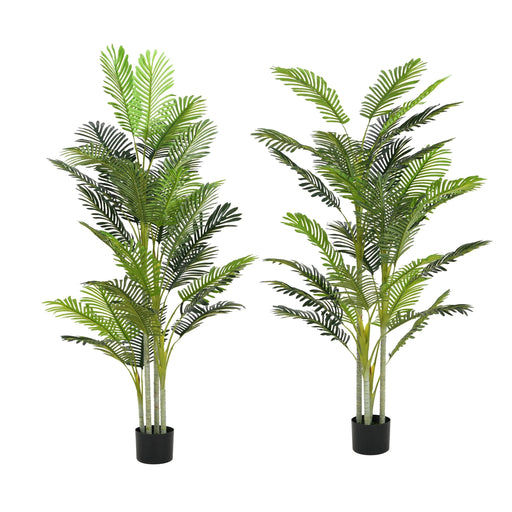 78.5' Artificial Palm Tree With Pot, Set of 2 Default -DTYStore