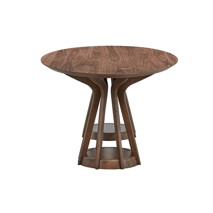 78.74 Inch Modern Dining Table Ellipse Wooden Table for Living Room,Oval MDF Table with Sturdy Pedestal for Restaurant,Walnut Default -DTYStore