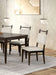 7pc Dining Room Set Dark Walnut Wooden Dining Table 6x Side Chairs Rubber wood Modern Kitchen Dining Default -DTYStore