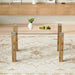 A 49.6 * 30 Inch Transparent Tempered Glass Dining Table With Rectangular Wood Color MDF Wood Grain Legs, Combining Simplicity And Quality.Can Easily Blend Into Various Decoration Styles. Default -DTYStore