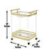 Aerin - Server Cart With Casters - Gold Default -DTYStore