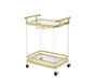 Aerin - Server Cart With Casters - Gold Default -DTYStore