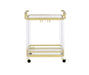 Aerin - Server Cart With Casters - Gold Default -DTYStore