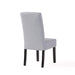Amaranthine Upholstered Dining Chair with High Back and Wood Legs, Set of 2, Light Grey Default -DTYStore