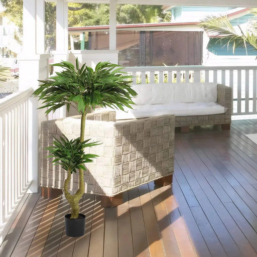 Artificial Dracaena Tree Indoor Faux Greenery Plant for Decoration, Green Plastic, 150cm Default -DTYStore