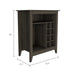 Bar Cabinet Castle, One Open Shelf, Six Wine Cubbies, Carbon Espresso Finish Default -DTYStore