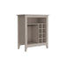 Bar Cabinet Castle, One Open Shelf, Six Wine Cubbies, Light Gray Finish Default -DTYStore