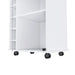 Bar Cart Baltimore, Six Wine Cubbies, Glass Door, Four Caster, Two Shelves, White Finish Default -DTYStore