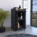 Bar Cart Baltimore, Two Tier Cabinet With Glass Door, Six Wine Cubbies, Black Wengue Finish Default -DTYStore