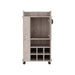 Bar Cart with 6 Built-in Wine Rack and Casters, Light Gray Default -DTYStore
