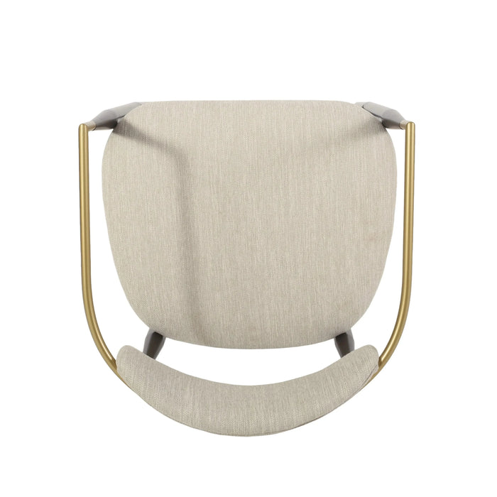 Barstools Set of 2, Counter Height Upholstered Bar Stools with Backs and Iron Legs for Kitchen Island, Beige Fabric Seating 260LBS Weight Capacity Default -DTYStore