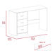 Berlin Three Drawers Desk Default -DTYStore