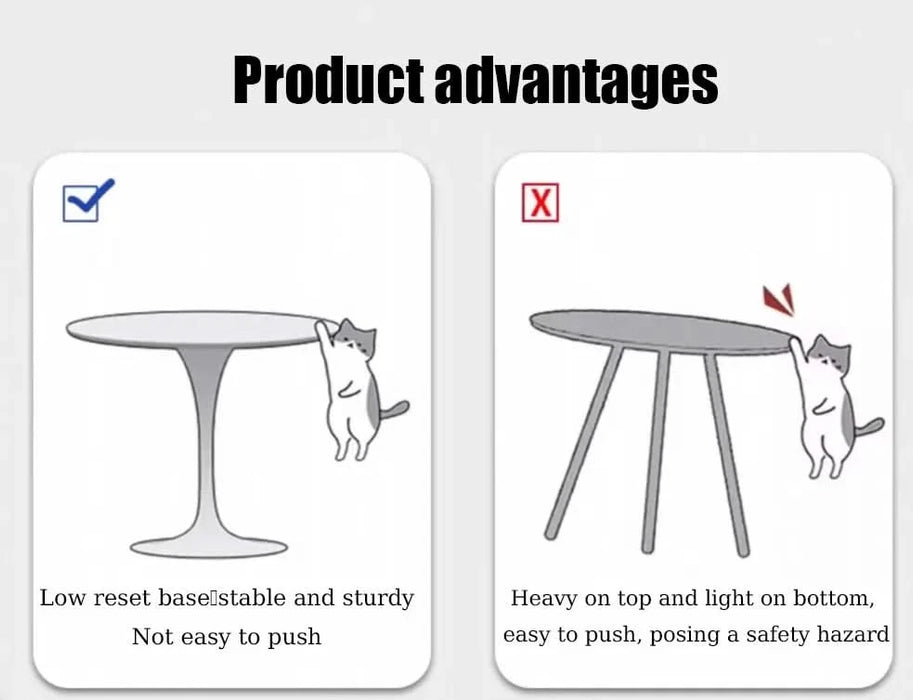 Black Round Table, Modern Dining Table, MDF Top and Steel Base Tulip Round Kitchen Table, Mid Century Coffee Table for Living Room 24 Inch,Kitchen Table,Oval Dining Table,Gift for Mother's day Default -DTYStore