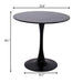 Black Round Table, Modern Dining Table, MDF Top and Steel Base Tulip Round Kitchen Table, Mid Century Coffee Table for Living Room 24 Inch,Kitchen Table,Oval Dining Table,Gift for Mother's day Default -DTYStore