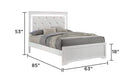 Blaze Upholstered Modern Style 4 Pc Queen Bedroom Set with LED Headboard Made with Wood in White(CA WAREHOUSE) Default -DTYStore