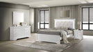 Blaze Upholstered Modern Style 4 Pc Queen Bedroom Set with LED Headboard Made with Wood in White(CA WAREHOUSE) Default -DTYStore