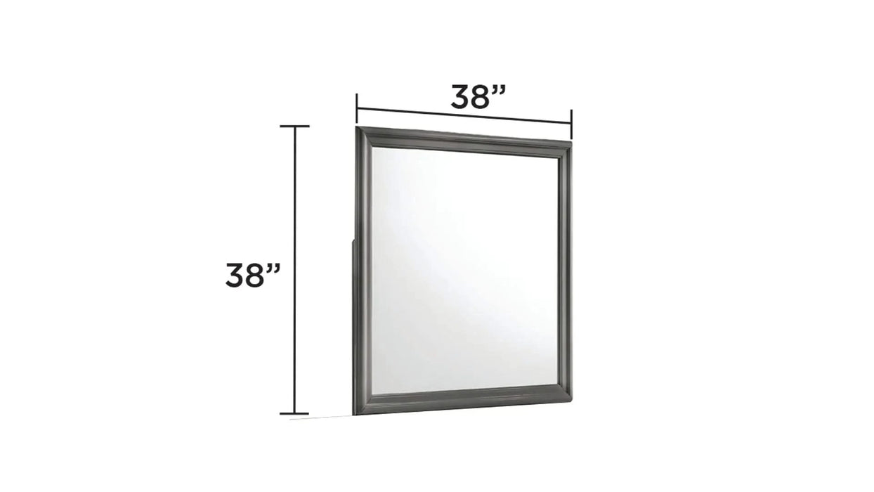 Blaze Upholstered Modern Style 5 Pc Queen Bedroom Set with LED Headboard Made with Wood in Metallic Gray(CA WAREHOUSE) Default -DTYStore