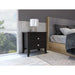 Breeze Four-Legged Modern Bedroom Nightstand, with Two Drawers Default -DTYStore