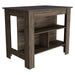 Brooklyn Kitchen Island, Three Concealed Shelves Default -DTYStore