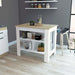 Brooklyn Kitchen Island, Three Concealed Shelves Default -DTYStore