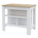 Brooklyn Kitchen Island, Three Concealed Shelves Default -DTYStore