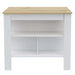 Brooklyn Kitchen Island, Three Concealed Shelves Default -DTYStore