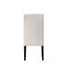 CARTER 5-Tuft KD Dining Chair with Button Tufted Backrest and Espresso Legs in Ivory Bonded Leather Default -DTYStore