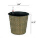 Catleza 13.4" Self-watering Wicker Decor Planter for Indoor and Outdoor - Round - Natural -DTYStore