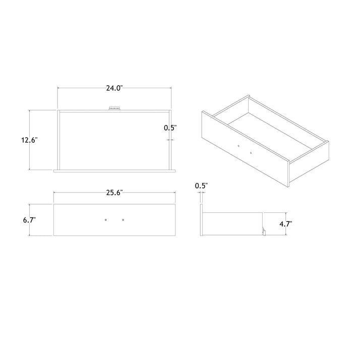 Charlston White Queen Bedroom Set with Sleigh Style Bed and Led Lighting Default -DTYStore