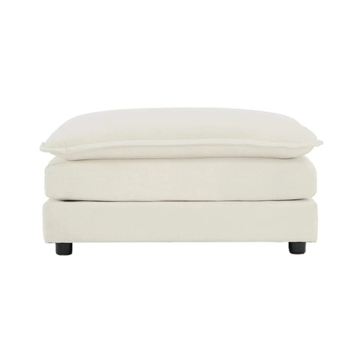 Chenille Fabric Ottomans Footrest to Combine with 2 Seater Sofa, 3 Seater Sofa and 4 Seater Sofa, White Chenille Default -DTYStore