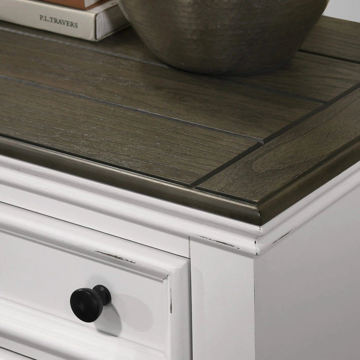 Clelane Wood Bedroom Set with Shiplap Panel Queen Bed, Dresser, Mirror, and Two Nightstands Default -DTYStore