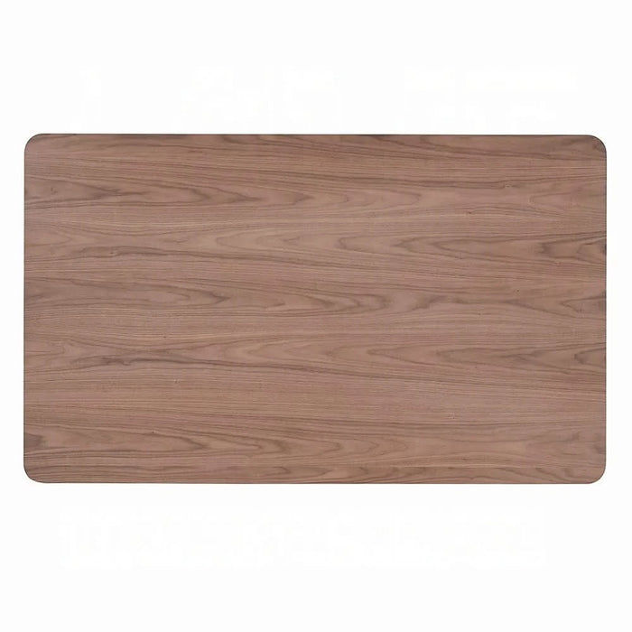 Contemporary 5pc Dining Set Black and Walnut Finish Table and 4 Side Chairs Padded Seat Wooden Kitchen Furniture Default -DTYStore