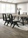 Contemporary 7pc Black Dining Set Rubber wood Dining Table w 2x Arm Chairs And 4x Side Chairs Default -DTYStore
