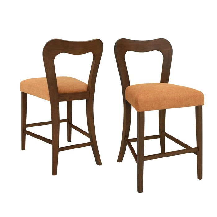 Counter Stool Without Arm(walnut+caramel) Set of 2 Default -DTYStore