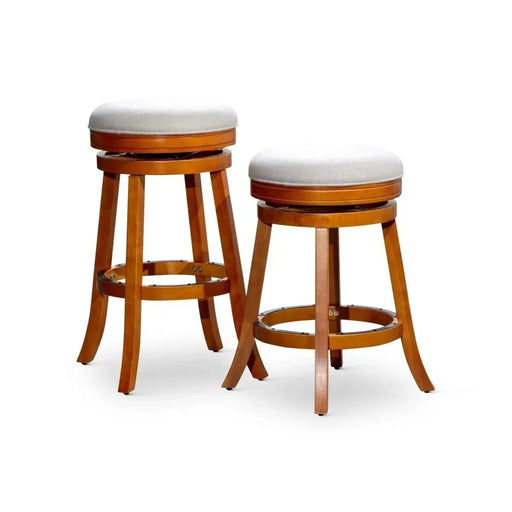 Creede Backless Fabric Swivel Stool, 24" Counter or 30” Bar Stool -DTYStore