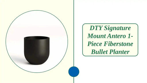 DTY Signature Mount Antero 1-piece Fiberstone Bullet Planter Small White -DTYStore