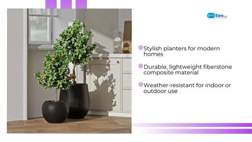 DTY Signature Mount Wilson 1-piece Fiberstone Planter -DTYStore