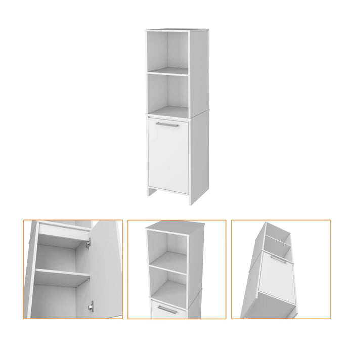Danforth Pantry Cabinet, Single Door Cabinet, Four Shelves Default -DTYStore